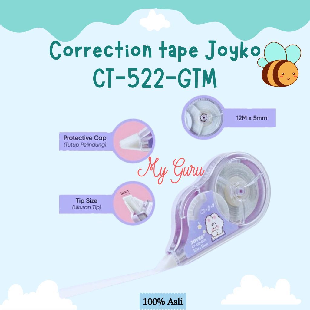 

[PCS] CORRECTION TAPE JOYKO CT-522-GTM / PITA KOREKSI GOOD TIME / TIPE X PITA