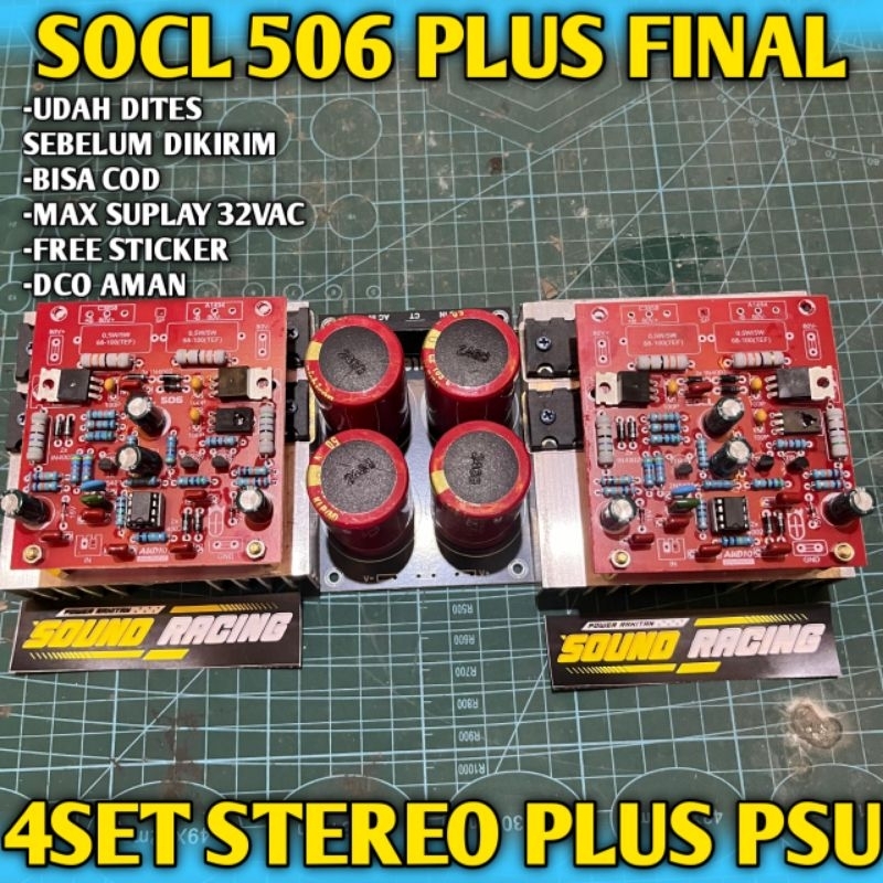 SOCL 506 PLUS FINAL TOSHIBA STEREO PLUS ELCO NICHICON 2set 10cm psu4
