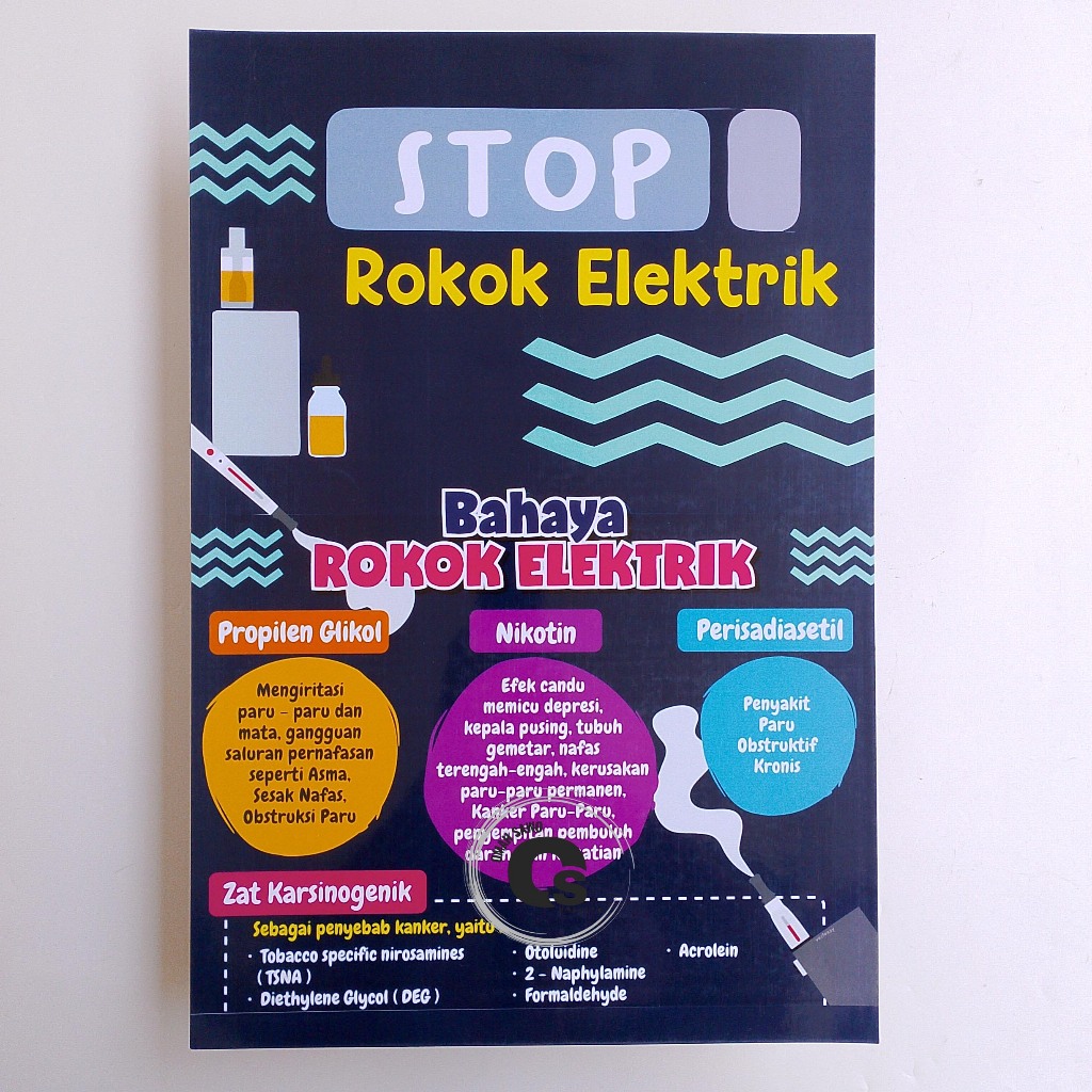 Poster Stop Rokok Elektrik - Dampak Rokok Elektrik - Poster Kesehatan