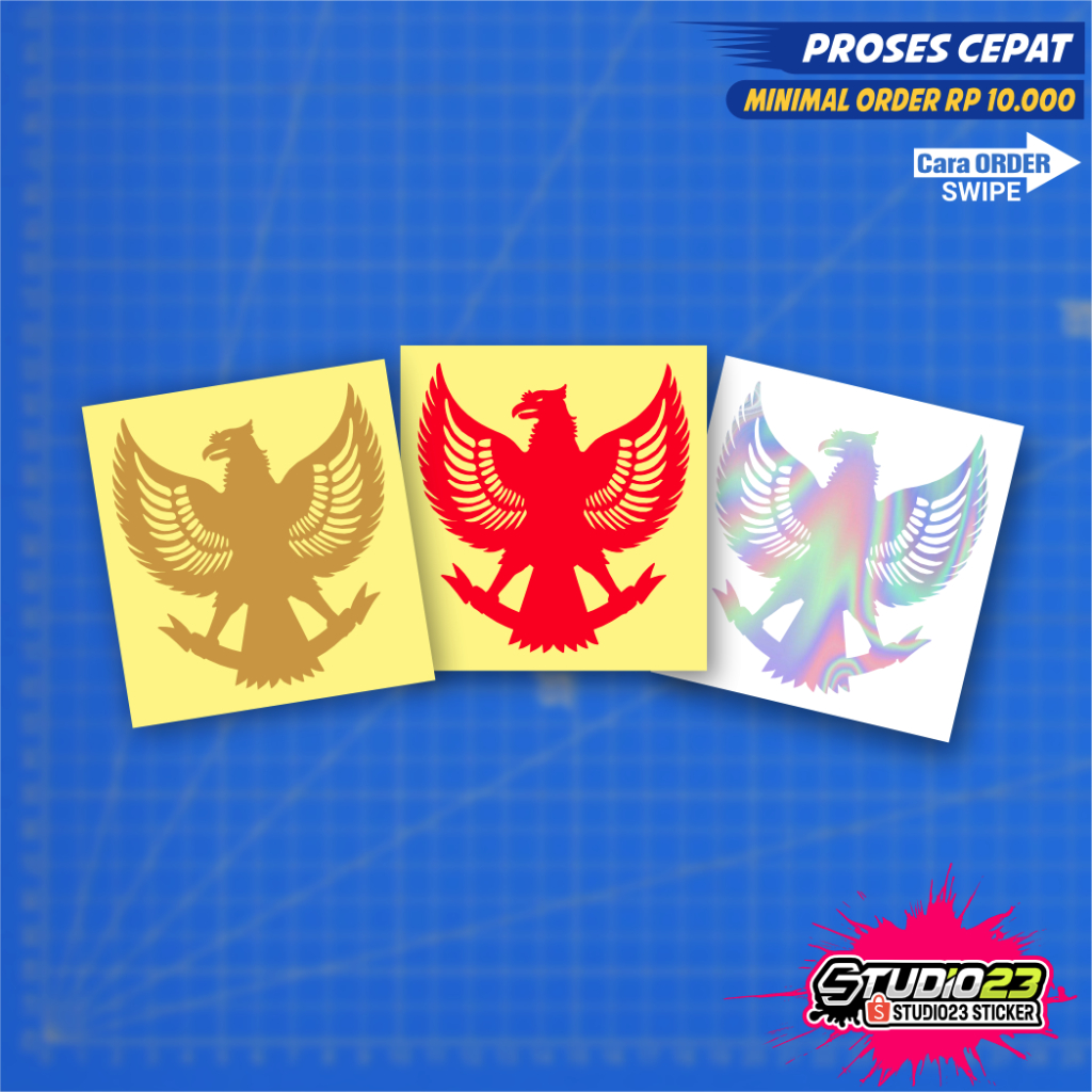 

Stiker logo Garuda Cutting sticker