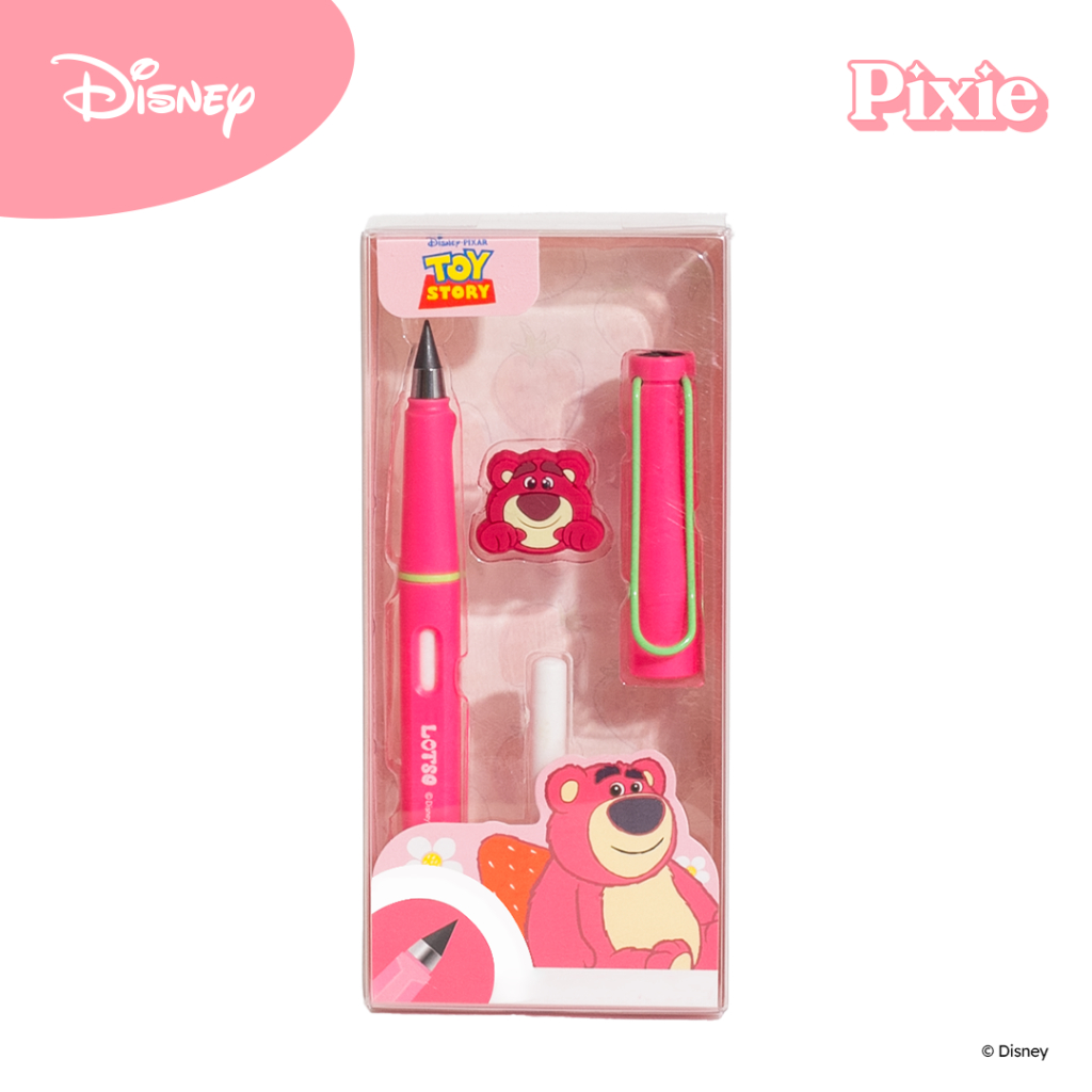 

PIXIE X DISNEY | Pencil Set Lotso Edition Original Disney | Premium Pensil Hitam | Eternal Pensil Tanpa Rautan | Alat Tulis Sekolah Anak