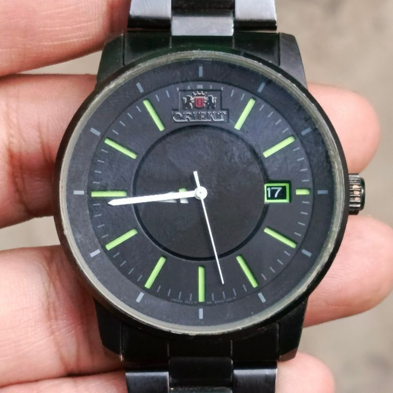 Jam Tangan Orient Disk Black Automatic Original