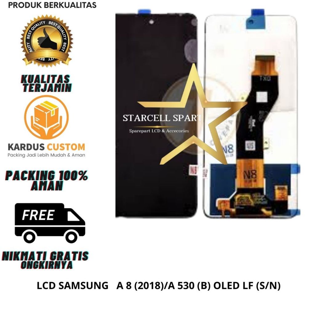 LCD SAMSUNG  A 8 (2018)/A 530 (B) OLED LF (S/N)