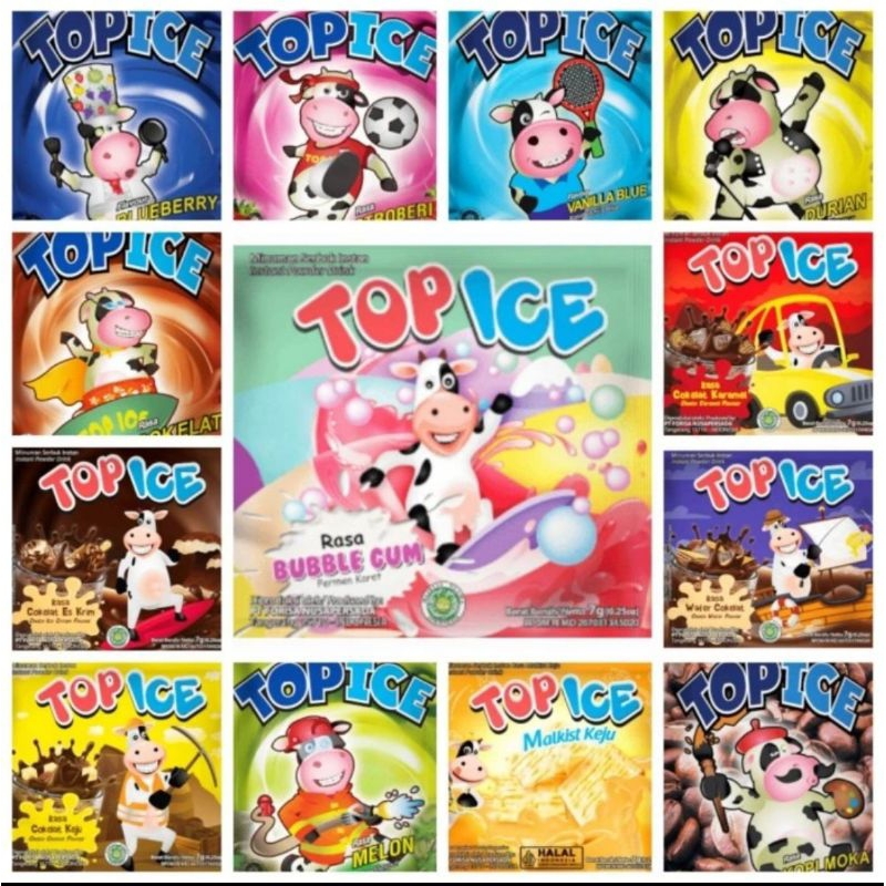 

1 rcg top ice - teh sisri susu semua rasa isi 10 bungkus