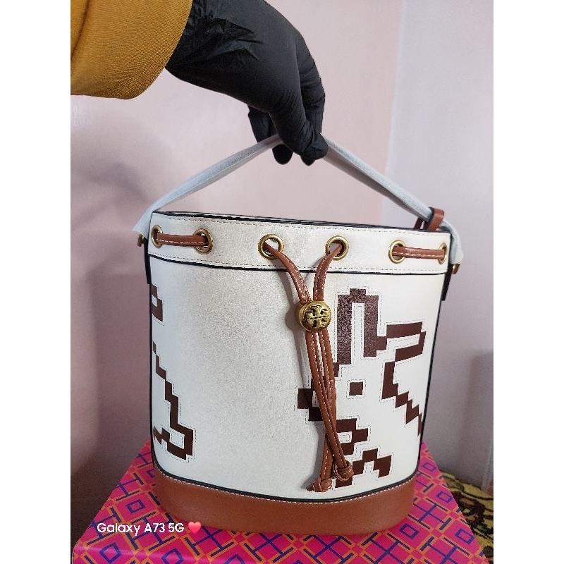 ( Sale Ambyar ) Torray TB Rabbit Kelinci Serut  T*ry burch kelinci carrot Tas Bucket  Wanita Import