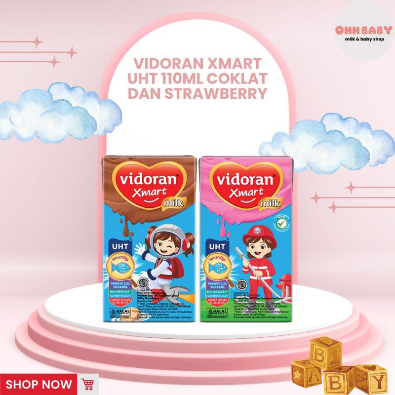 

vidoran xmart uht 110ml / susu uht vidoran 110ml