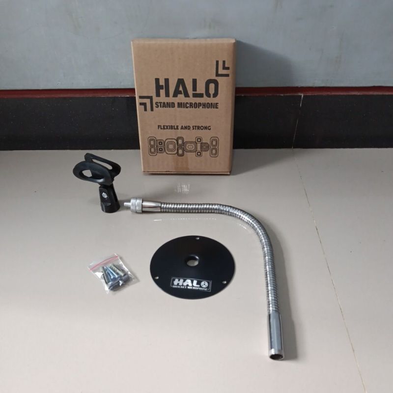 Stand Mic Dinding Spiral Croom 40cm Btacket Bulat Free Holder mic