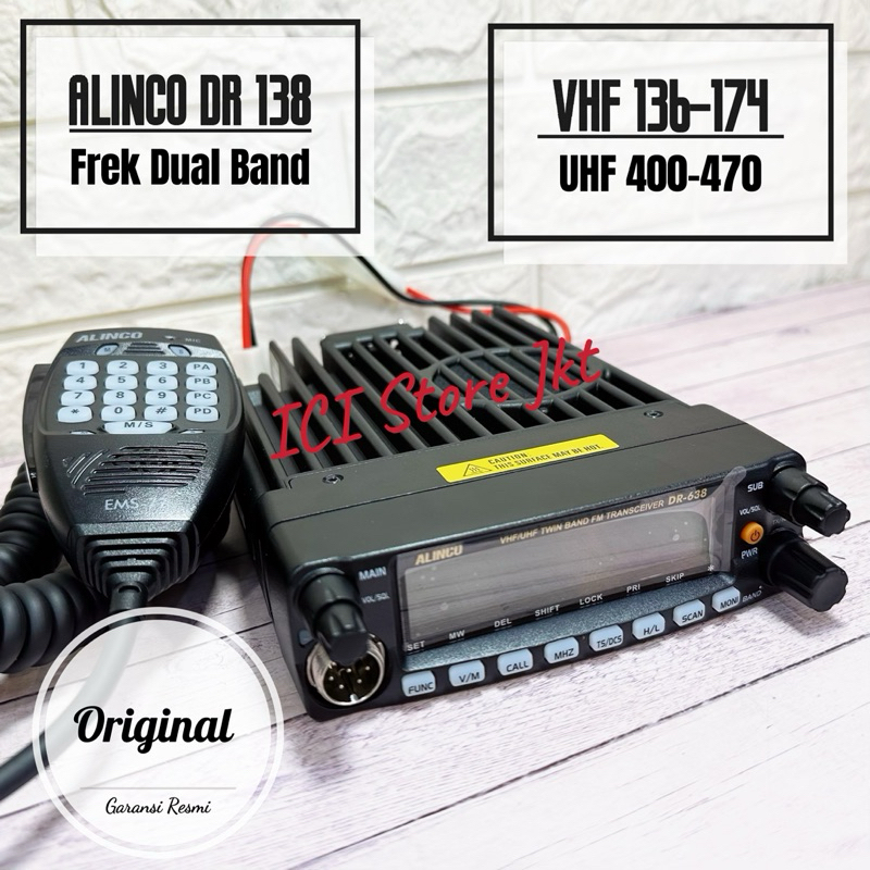 Rig Alinco DR 638 / Rig Alinco DR638 / Rig Alinco Dual Band garansi resmi