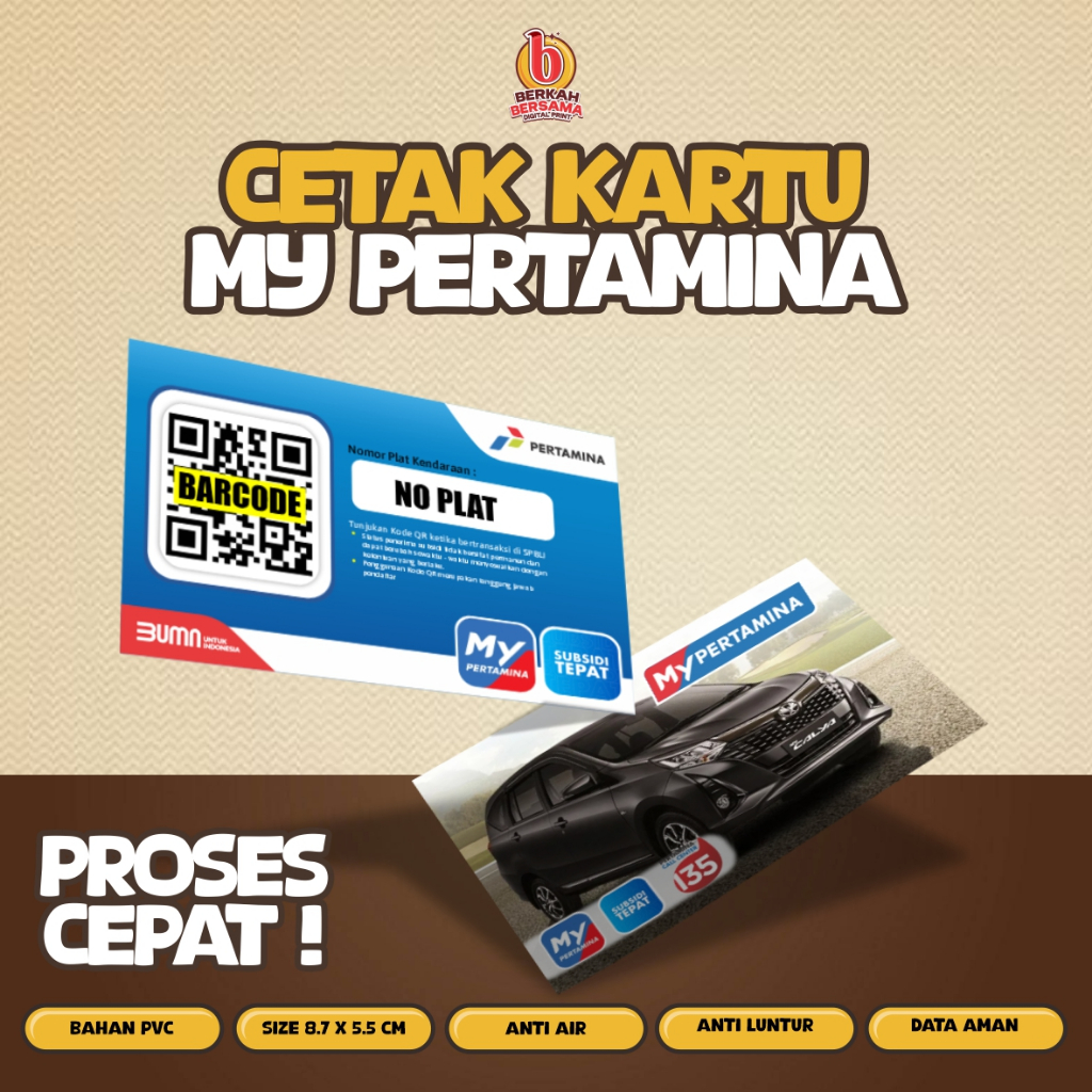 CETAK KARTU PERTAMINA / KARTU PERTAMINA / CETAK KARTU MY PERTAMINA / KARTU MY PERTAMINA / CETAK KART