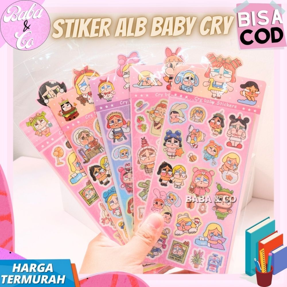 

STIKER BABY CRY ALB STICKER ALB 1 LEMBAR BABY CRY LUCU UNIK IMUT READY COD STIKER LABEL BABYCRY