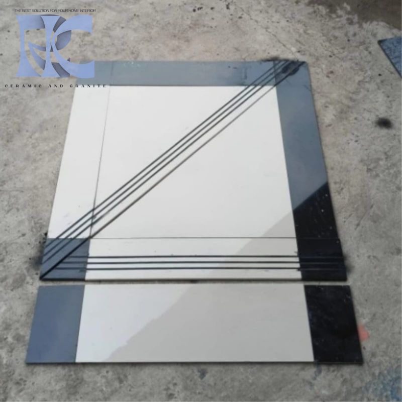 BORDES GRANIT TANGGA CUSTOM 80X80 SEGITIGA