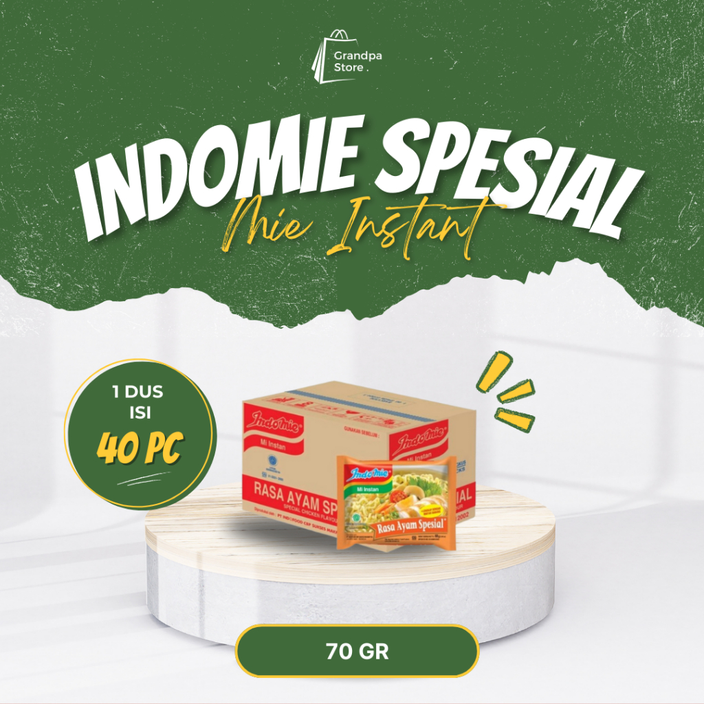 

INDOMIE KUAH RASA AYAM SPESIAL 70Gr 1 DUS ISI 40 PC MURAH !!