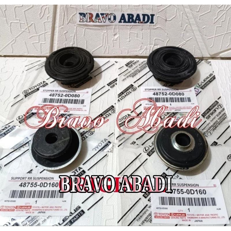Karet Support Shock Belakang Atas + Bawah Yaris , New Vios 2008 - 2012
