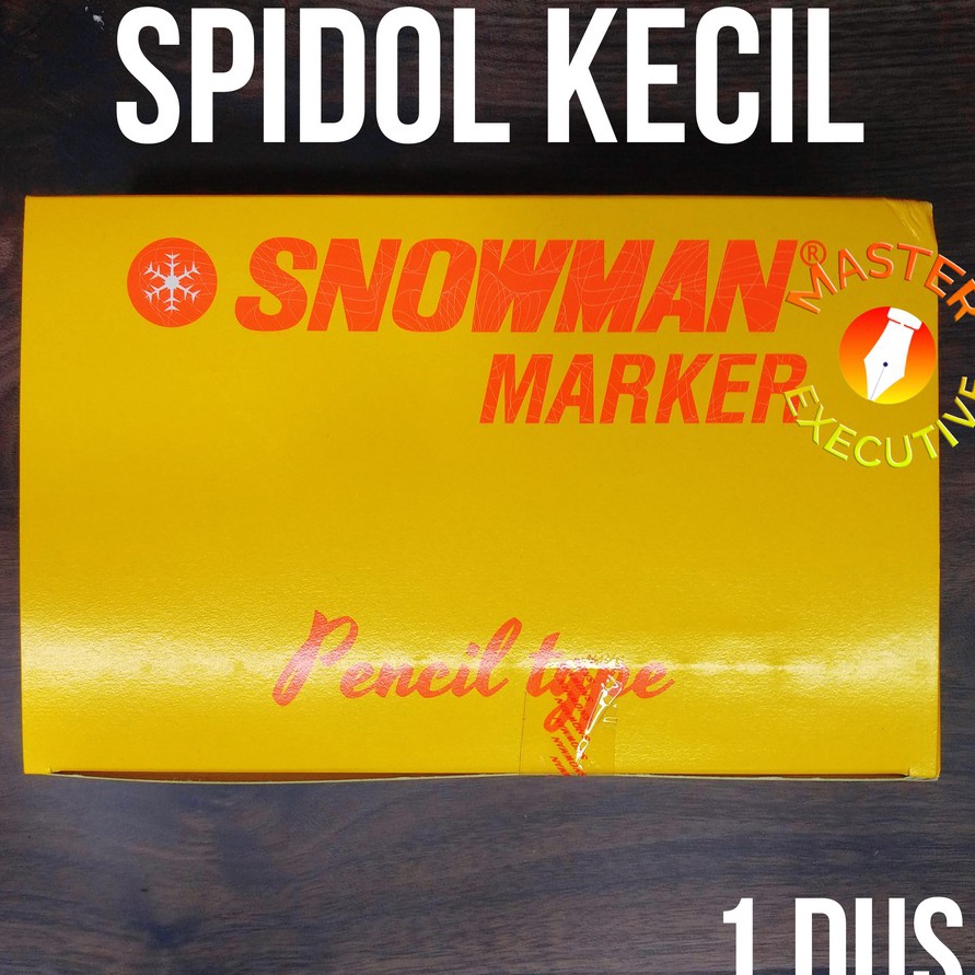 

FG2 Dus 144 Buah Snowman JAPAN Spidol Kecil Pencil Type Hitam Hijau Kuning Biru Merah