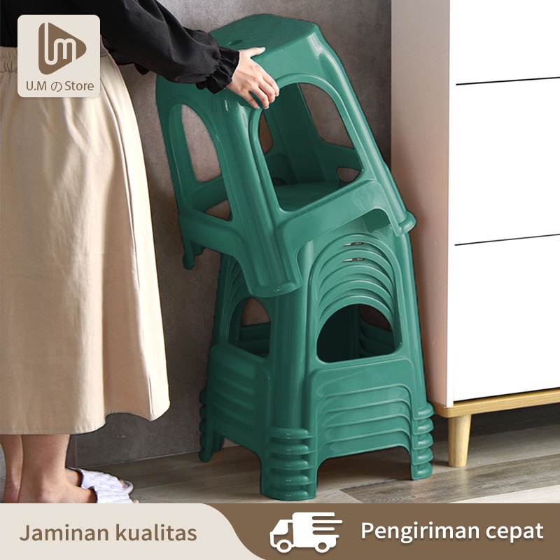 Kursi baso Plastik High Stool kursi ruang tamu bangku plastik Kursi Bulat Minimalis