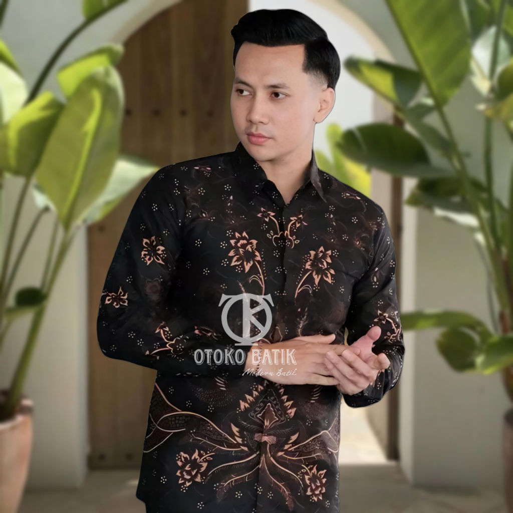 OToko Batik SENTANI Kemeja Batik Pria Modern Original Ukuran M L XL XXL