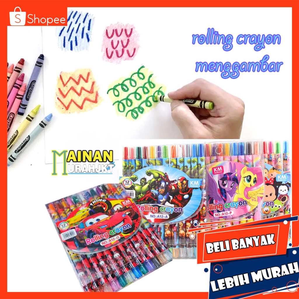

ATK ALAT MENGGAMBAR ROLLING CRAYON KMA12 KRAYON PUTAR WARNA BERVARIASI KRAYON PUTAR PANJANG ISI 12