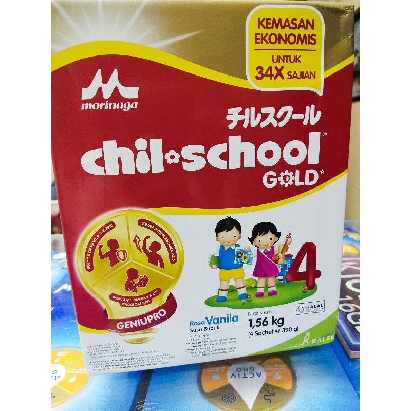 

Chil School Gold Vanila 1560g Susu Formula Susu Pertumbuhan Anak Usia 3-12 Tahun