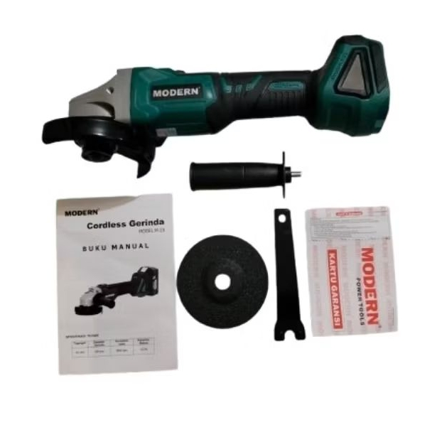 Angle Grinder Cordless MODERN M23 TANPA BATERAI TANPA CHARGER gerinda baterai Portable
