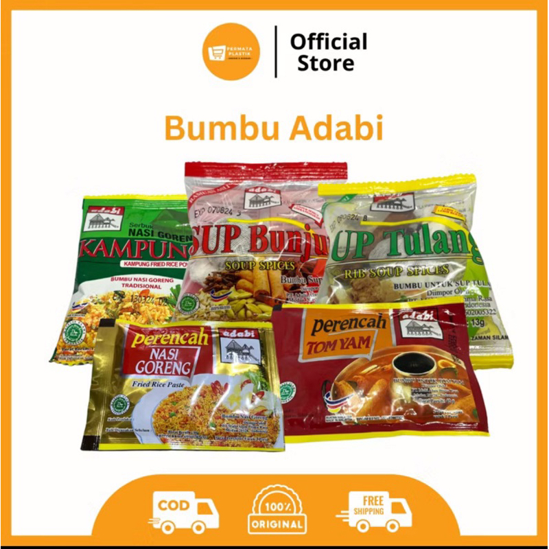 

Bumbu Adabi Malaysia Sup Tulang Sup Bunjut Perencah Nasi Goreng Kampung Instant