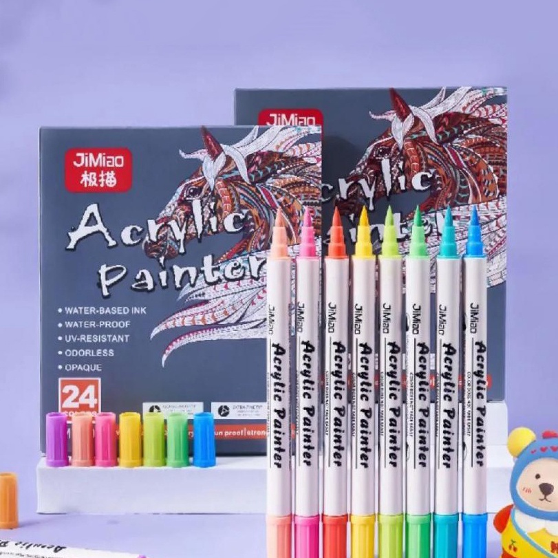 

KI3 1 SET 12 WARNA PEN ACRYLIC MARKER WATEROOF SUMDGEPROOF BISA UNTUK LUKIS DI BAJU SEPATU DLL