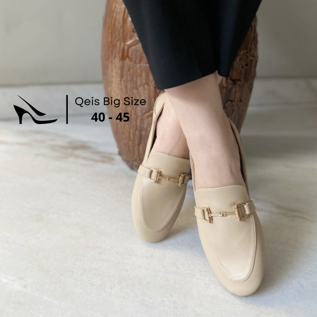 BIG SIZE - Flat Shoes Wanita Ukuran Jumbo 40 41 42 43 44 45 Sepatu Loafer Formal Simpel