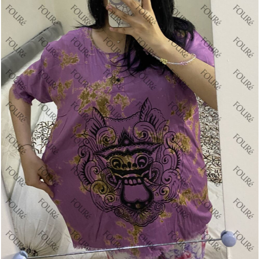 FOURéLabel - Baju Barong Bali Kaos Pantai Atasan Rayon Kaos Santai Pria Wanita