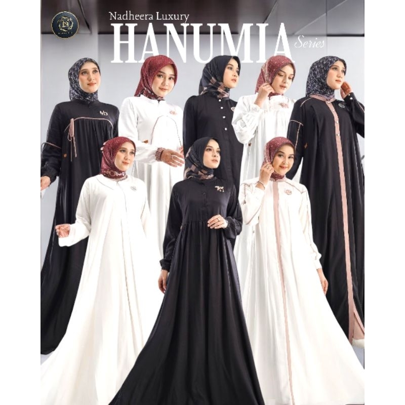 [BISA COD]HANUMIA DRESS SERIES NADHEERA LUXURY/UMROH/HAJI/HANUMIIA/HANUUMIA/HAANUMIA/DRESS PUTIH/DRE