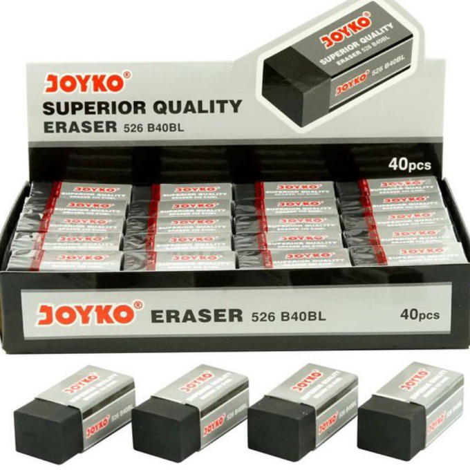 

Langka Eraser Penghapus JOYKO Hitam eb Isi 2 Pcs