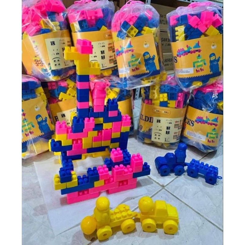 [COD] Mainan Lego block besar Lego bangkar pasang Lego warna warni