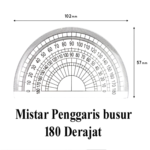 

Penggaris Busur Derajat Plastik