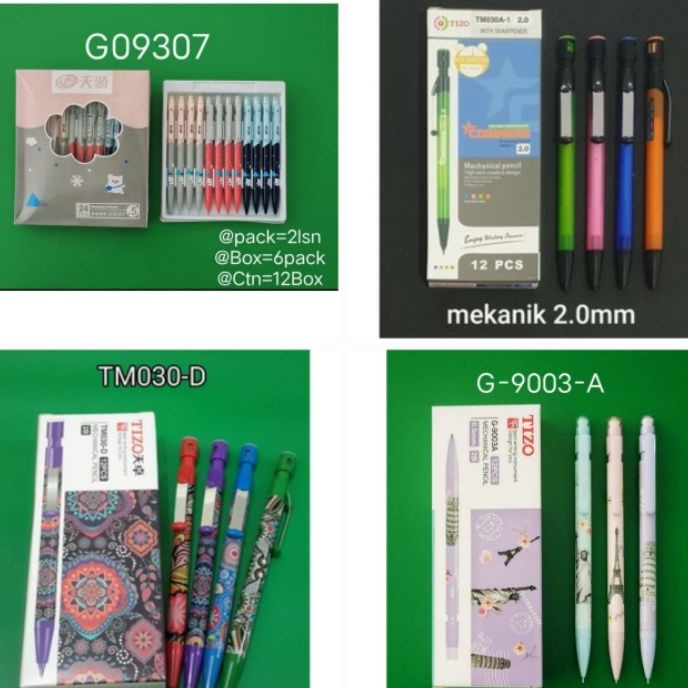 

Murah 1 Lusin 12 Pcs PENSIL MEKANIK 2 MM PENSIL CETEK Karakter tizo