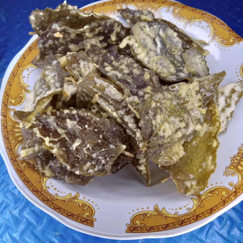 

Kripik camilan criping peyek daun ceri kersen enak gurih