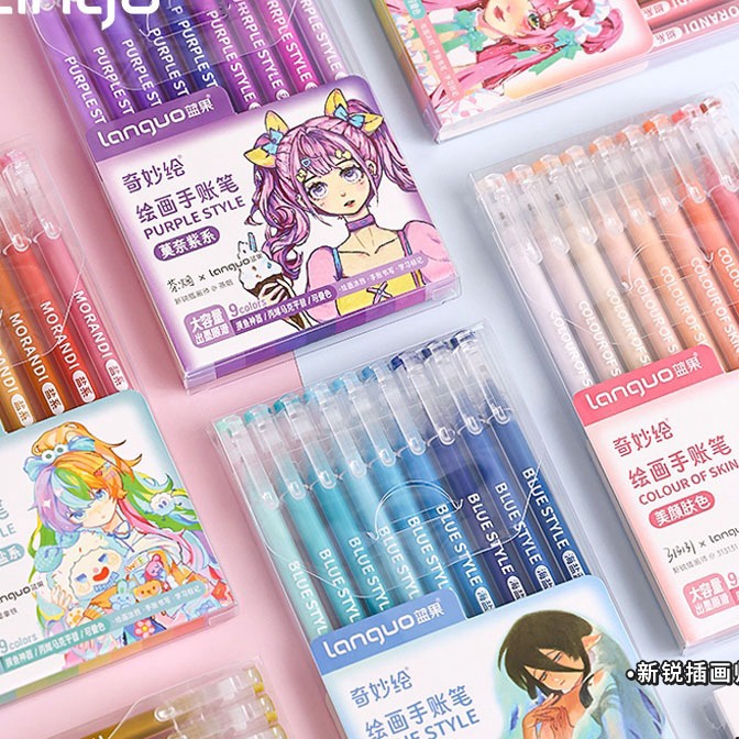 

murah Pulpen warna warni drawing pen pulpen aesthetic pena pulpen lucu bolpeni 1 pack pulpen gel warna alat tulis stationery korea art supplies bolpoin
