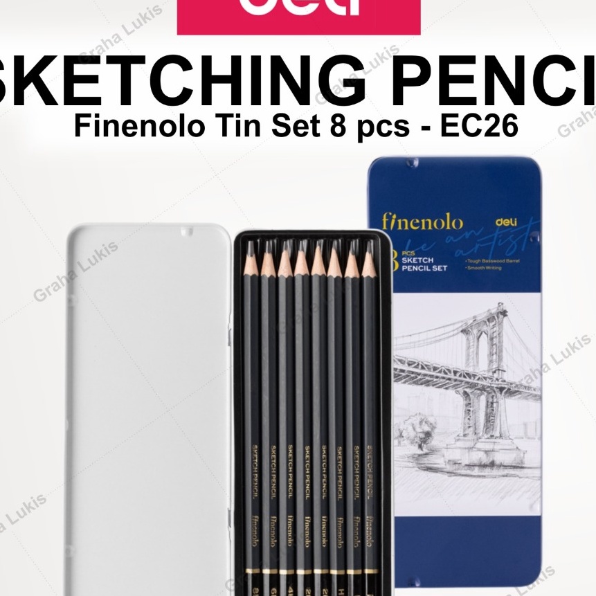 

Beli Deli Sketch Pencil Set 8 Metal Tin Pensil Sketsa C26