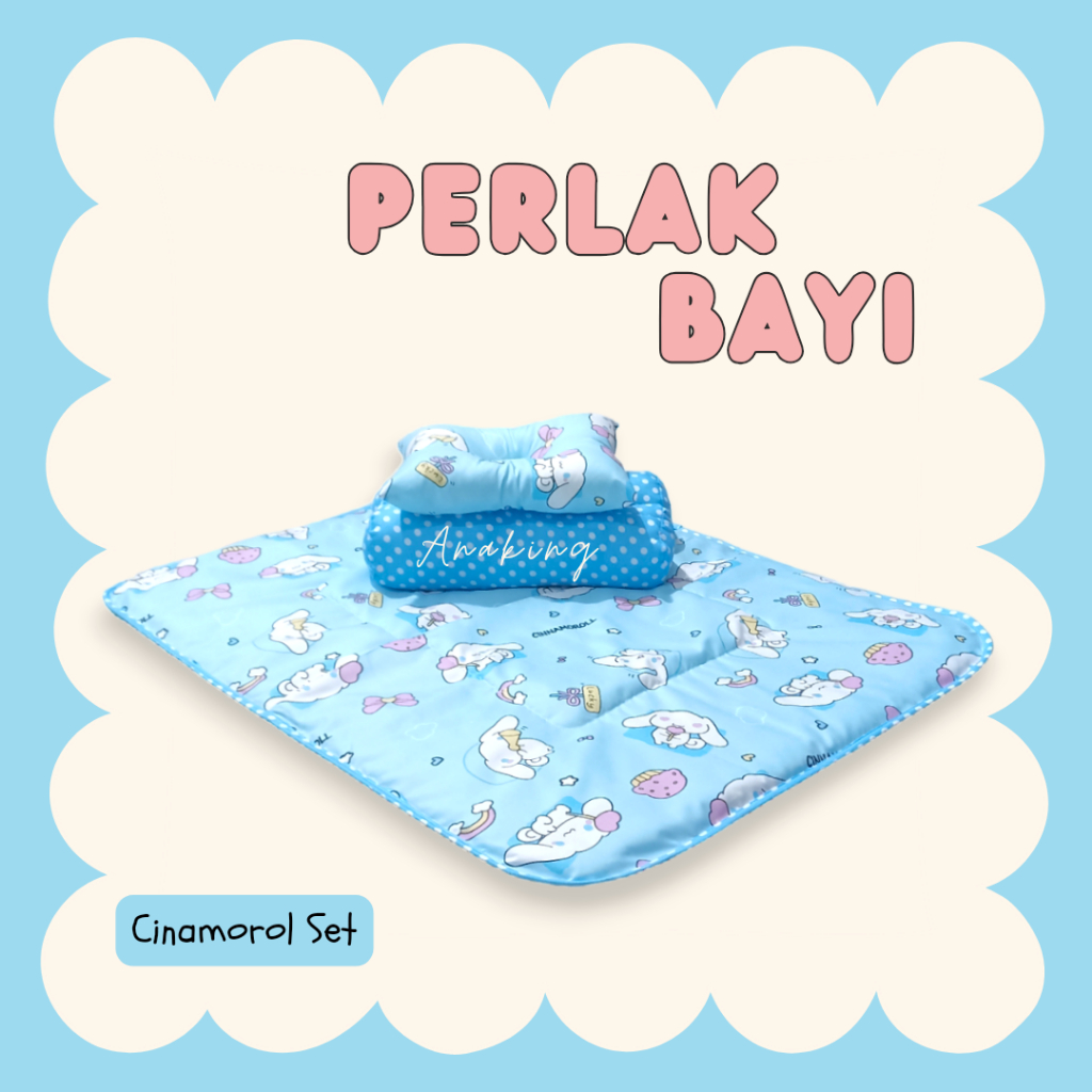 Perlak Bayi Matras Waterproof Bolak-balik Karakter Alas Tilam Ompol Bayi Baru Lahir Kekinian