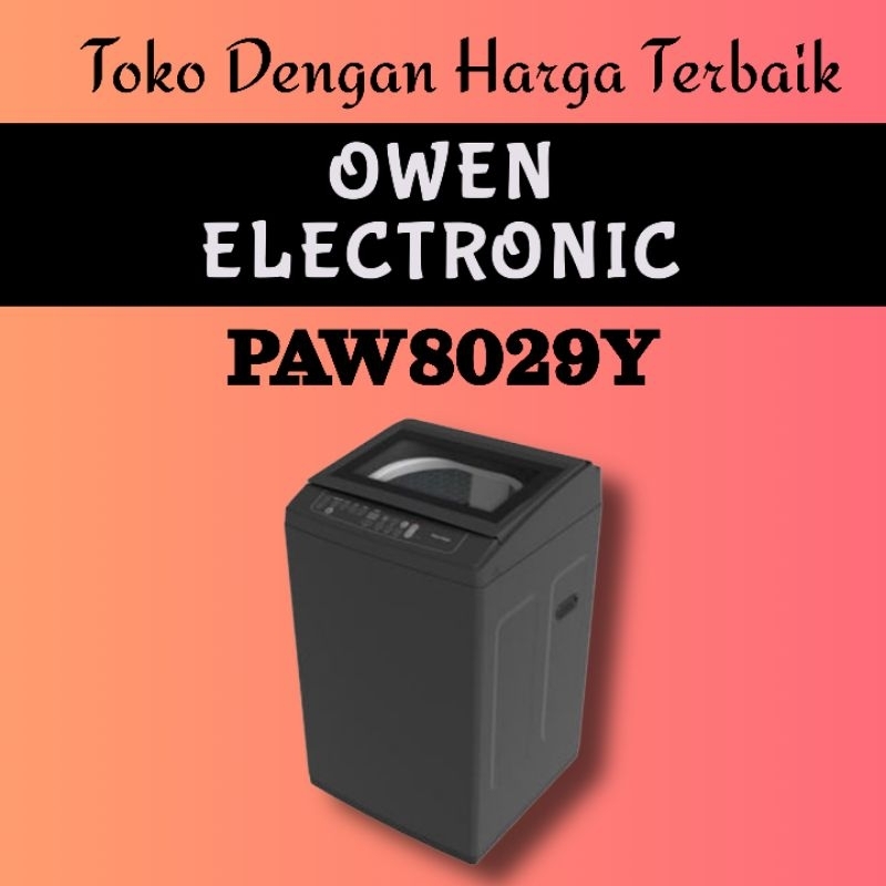 POLYTRON MESIN CUCI 8kg 1 TABUNG TOP LOAD WASHER PAW8029Y
