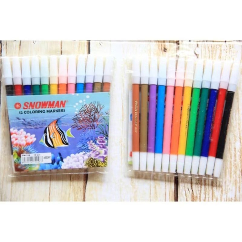 

(Set)Spidol kecil 12 warna Snowman