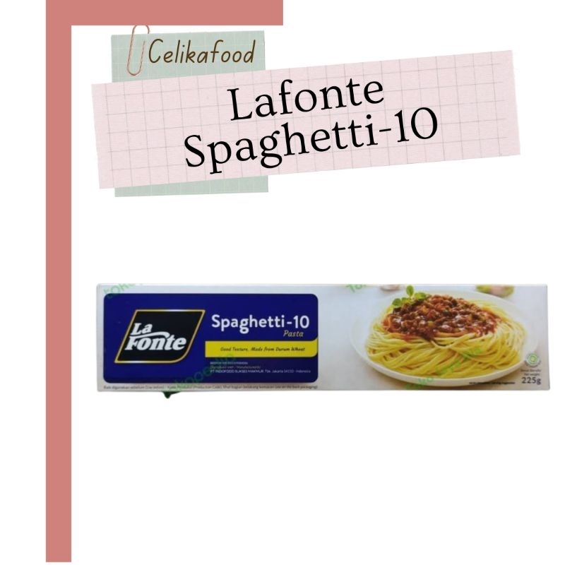 

Lafonte Spaghetti 10 225gr Spageti Spaghetti Pasta Instan Mie Kering