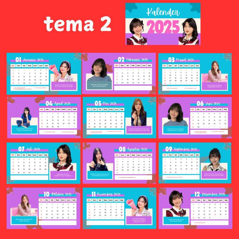 

CUSTOM KALENDER 2025 / KALENDER MEJA