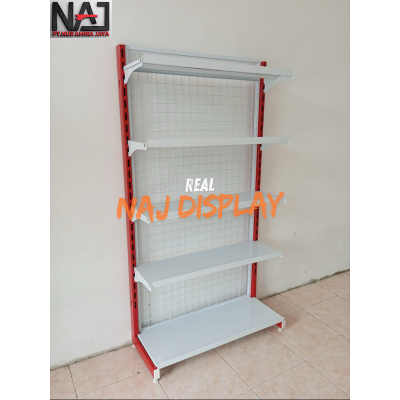 Rak Minimarket Single Star 5 Susun Rak Susun Display Rak Besi Penyimpanan barang rak toko minimarket