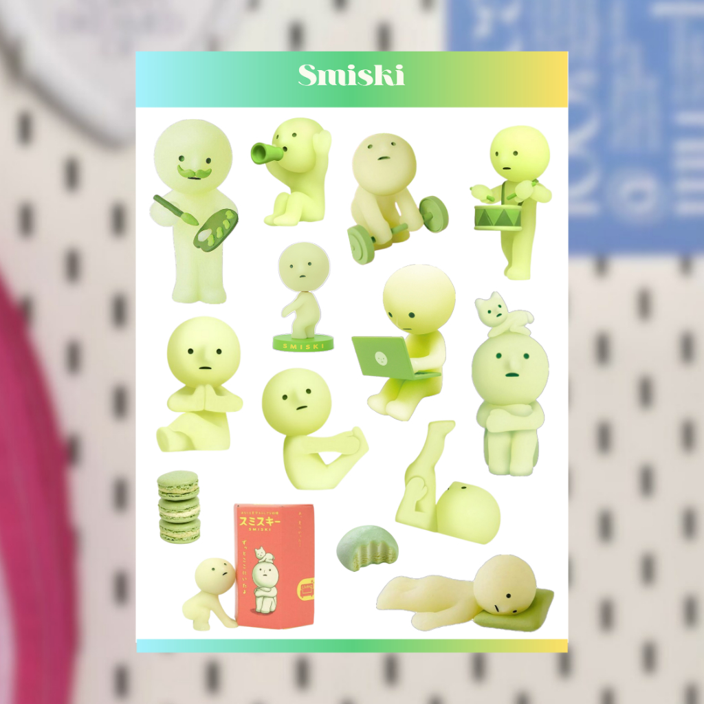 

SMISKI DECO STICKER SHEET / CUTE DECO STICKER VINTAGE RETRO AESTHETIC FOR JOURNALING