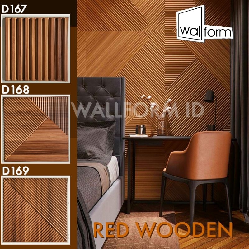 Premium Kisi Kisi 50cm Wall Panel 3D PVC Wallpaper Dinding Wood Wallpanel