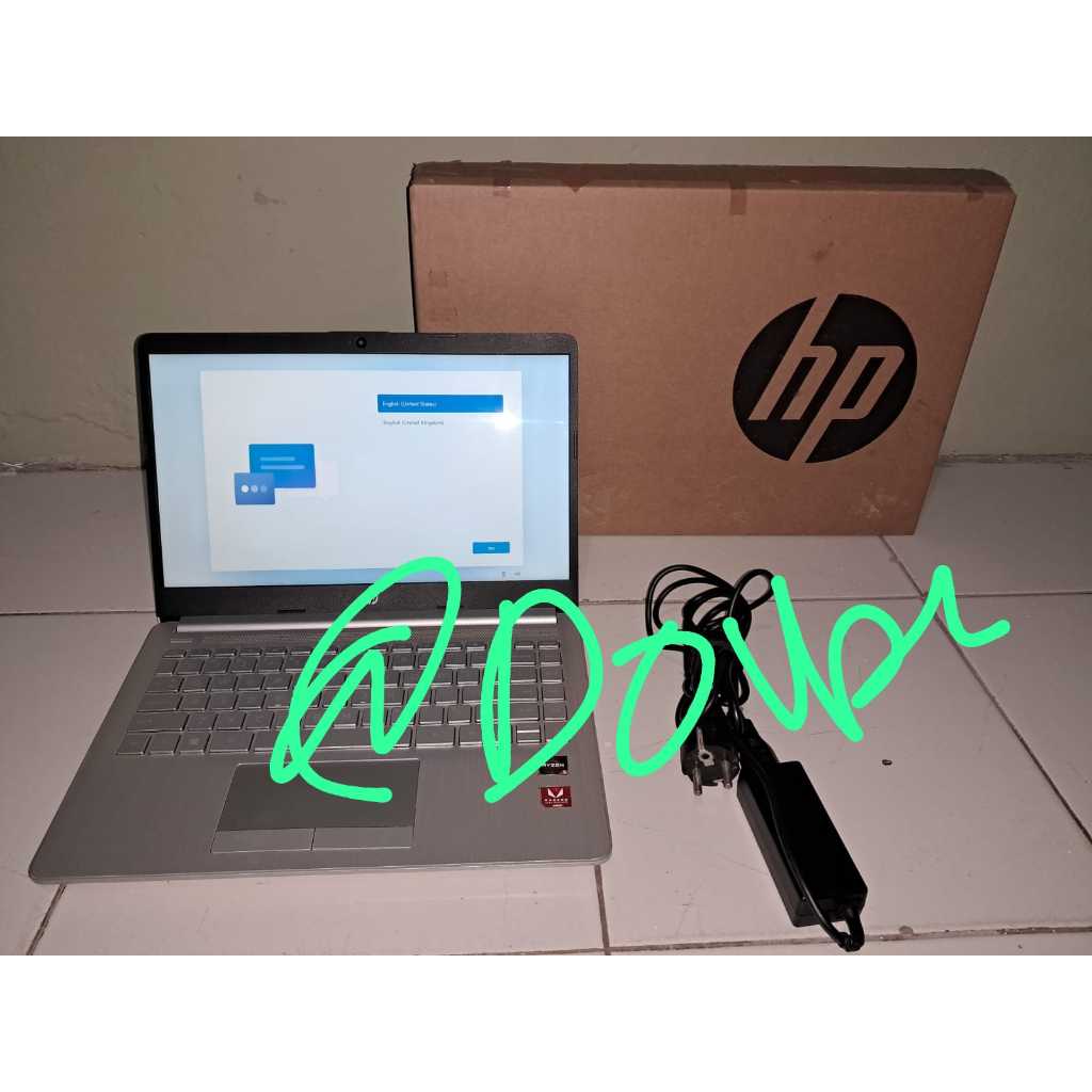 (Second) Laptop HP 14s-dk0077 AU AMD Quad-Core Ryzen 5 3500U (lihat deskripsi)