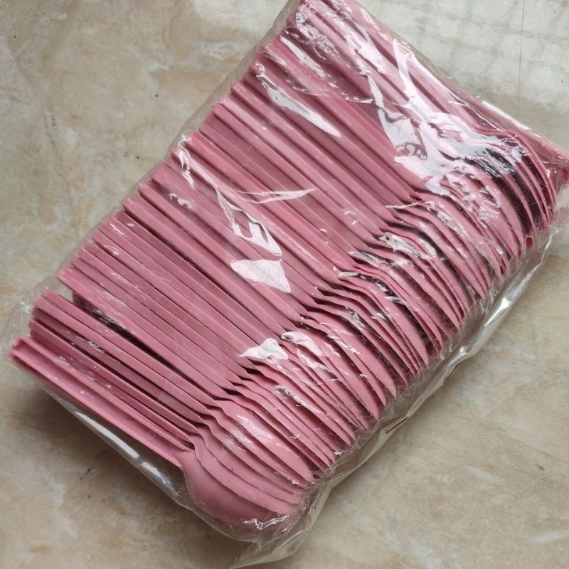 sendok teh es / sendok plastik kecil isi 100bj