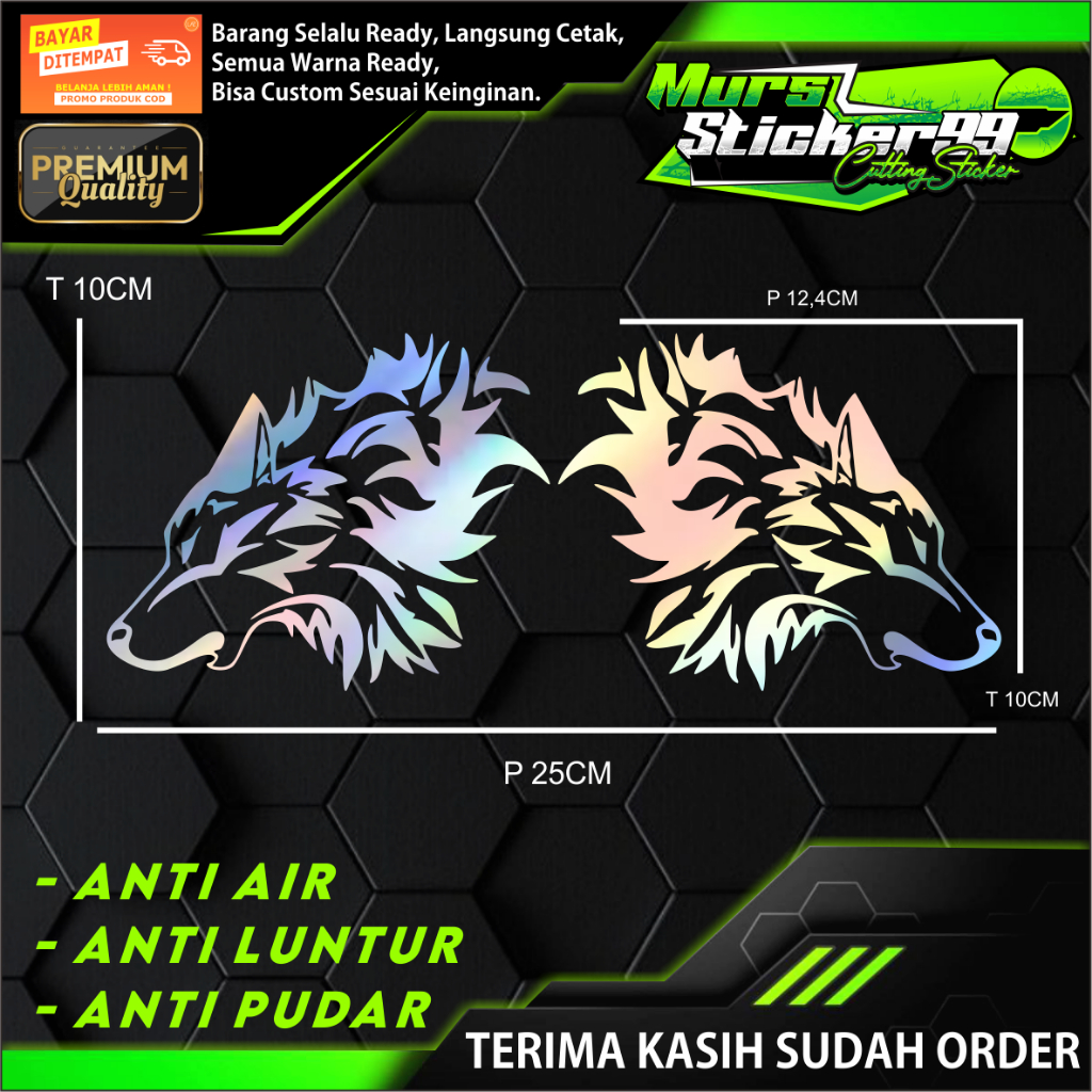 KEPALA SERIGALA 2V KANAN KIRI