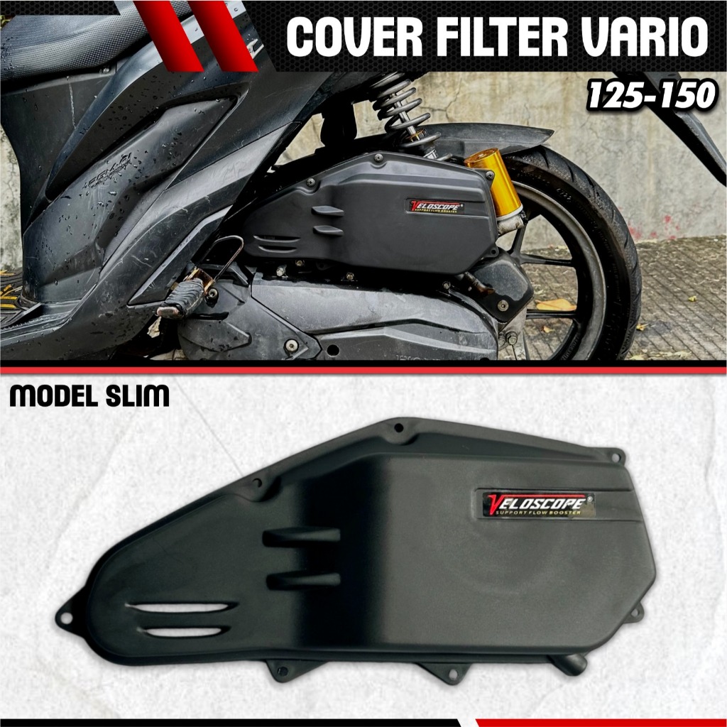 COVER FILTER VELOSCOPE VARIO 125 VARIO 150 PENUTUP BOX FILTER MODEL SLIM ORIGINAL VELOSCOPR TUTUP BO