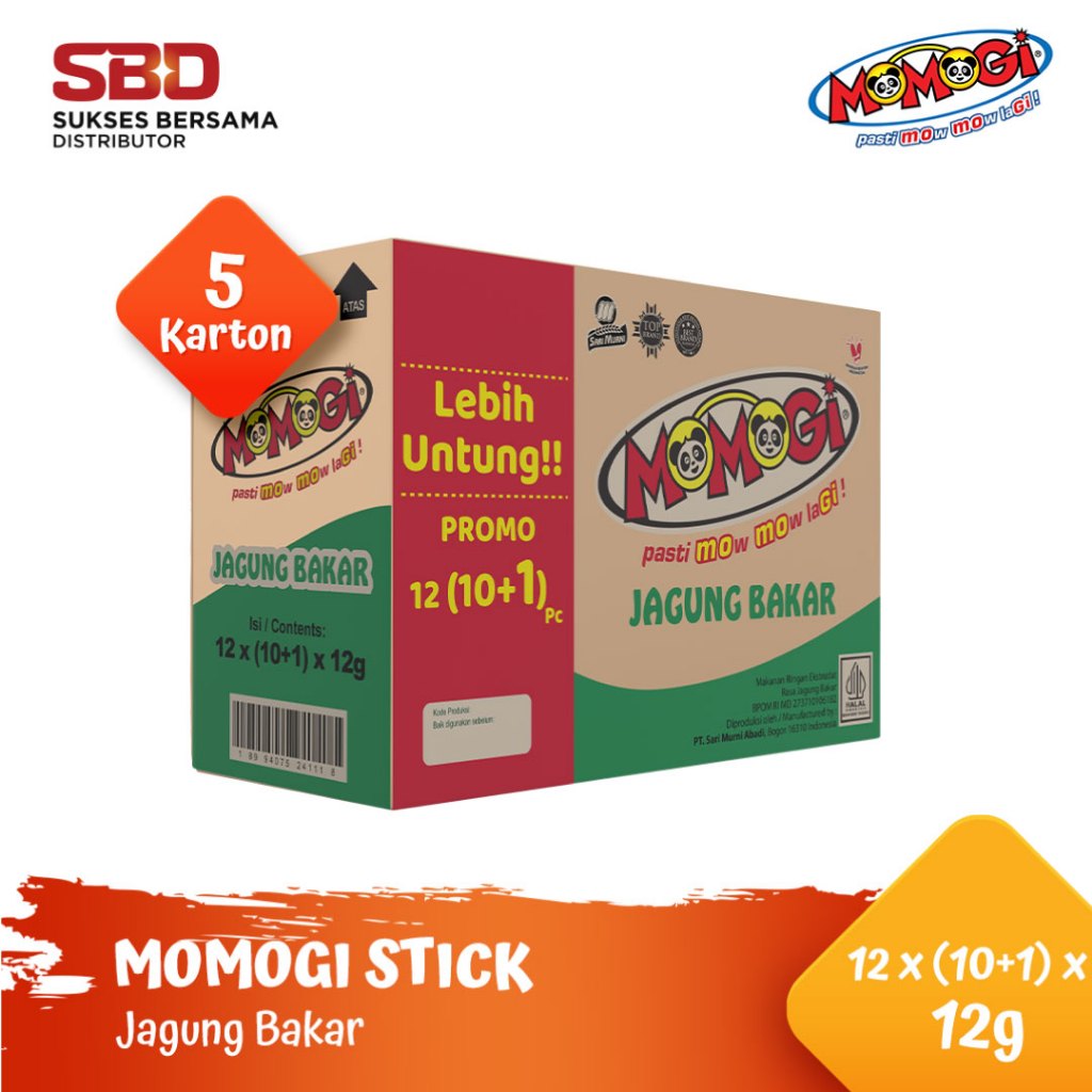 

Momogi Stick 12gr - Jagung Bakar Promo [5 Karton]