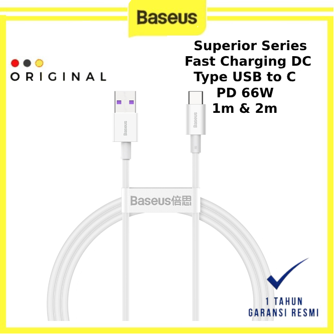 Baseus Superior Series Fast Charging Data Cable USB to Type C 66W - BASEUS ORIGINAL ( CODE 10081 ) /