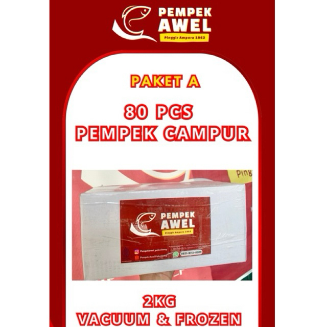 

PEMPEK ASLI PALEMBANG isi 80pcs pempek
